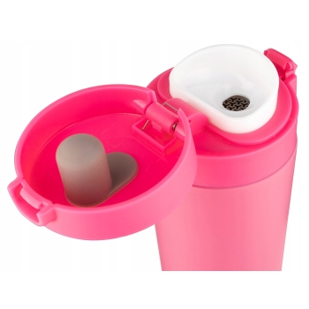 Kubek termiczny z Grawerem do Kawy Różowy Imię Logo Prezent dla Kobiet