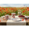 Talerz deserowy porcelanowy Pavera Florina Kwiaty Maki