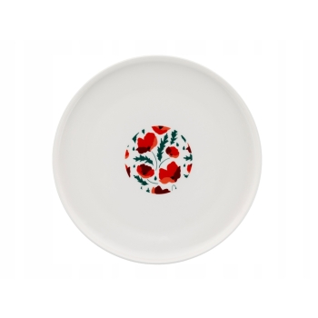 Talerz deserowy porcelanowy Pavera Florina Kwiaty Maki