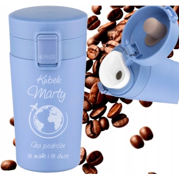 Kubek termiczny mały z Grawerem 280ml do Kawy Imię Logo Prezent na Urodziny