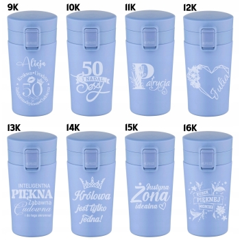 Kubek termiczny mały z Grawerem 280ml do Kawy Imię Logo Prezent na Urodziny
