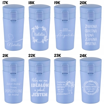 Kubek termiczny mały z Grawerem 280ml do Kawy Imię Logo Prezent na Urodziny
