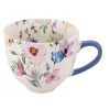 Kubek duża filiżanka porcelanowy Kwiaty Dorisse niebieska Florina 430 ml
