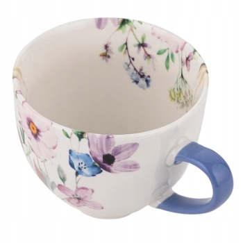 Kubek duża filiżanka porcelanowy Kwiaty Dorisse niebieska Florina 430 ml
