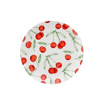 Porcelanowy talerz deserowy 19 cm Cherina Florina Wiśnie