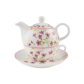 Zestaw Tea for One dzbanek z filiżanką do herbaty Florina Purple Flower
