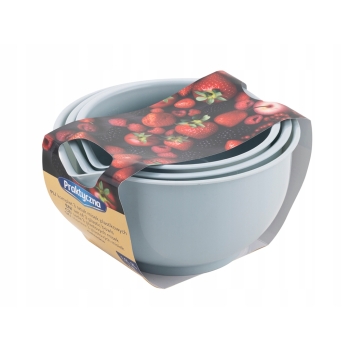 Komplet 3 x miski plastikowe do mieszania Praktyczna Florina Błękitne