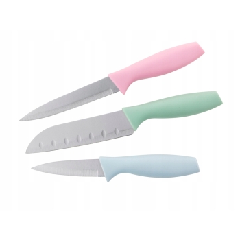 Zestaw 3 noży kuchennych Lato Florina Pastelowe Kolory