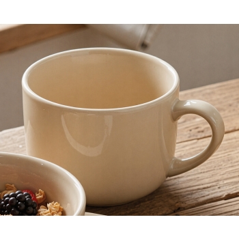 Filiżanka ceramiczna do kawy Kubek 330ml Fjora Florina beżowy