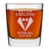 Szklanka do whisky Grawer Dwustronny Prezent Kawalerski Imię Świadek 250ml