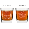 Szklanka do whisky Grawer Dwustronny Prezent Kawalerski Imię Świadek 250ml