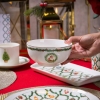 Miska porcelanowa salaterka miseczka Altom Design Świąteczna Girlanda 14 cm