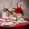 Talerz deserowy Świąteczny porcelanowy Świąteczna Girlanda 20 cm