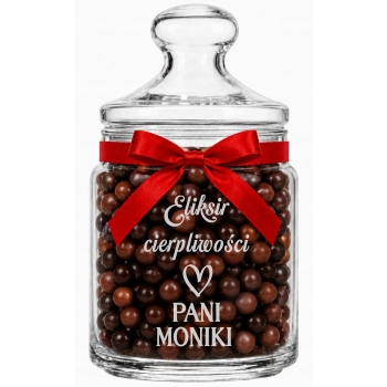 Słoik z grawerem Personalizowany 750 ml prezent dla Nauczyciela TWÓJ NAPIS