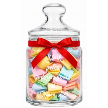 Słoik z grawerem Personalizowany 750 ml prezent dla Nauczyciela TWÓJ NAPIS