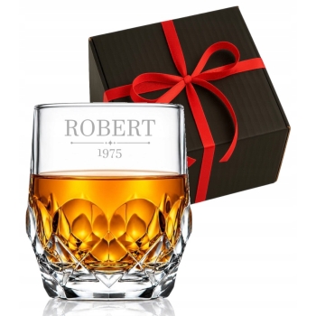 Kryształowa Szklanka grawerem whisky 350ml Prezent Urodziny Niego Ojca Taty