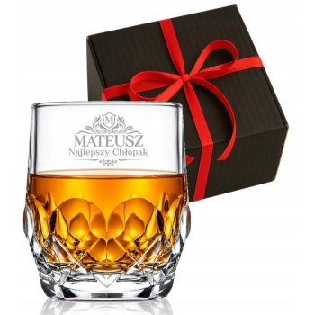Kryształowa Szklanka grawerem whisky 350ml Prezent Urodziny Niego Ojca Taty