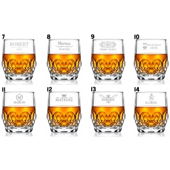 Kryształowa Szklanka grawerem whisky 350ml Prezent Urodziny Niego Ojca Taty