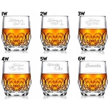 Kryształowa Szklanka grawerem whisky 350ml Prezent Urodziny Niego Ojca Taty