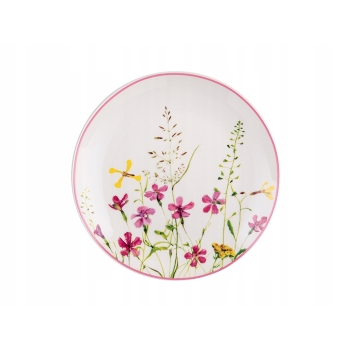 Talerz deserowy porcelanowy Kwiatowy Wzór Florina Purple Flower 20,2 cm