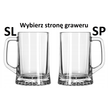 Zestaw duży Kufel do Piwa + minikufelek do wódki z Grawerem Dzień Chłopaka