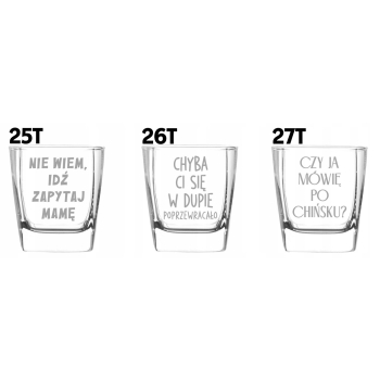 Szklanka whisky i kieliszek do wódki 50ml grawerem Prezent dla Niego