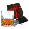 Szklanka kryształ whisky z kostkami Grawer Imię Prezent dla Niego Urodziny