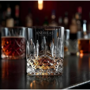 Szklanka kryształ whisky z kostkami Grawer Imię Prezent dla Niego Urodziny