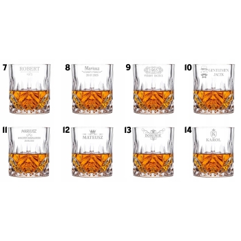 Szklanka kryształ whisky z kostkami Grawer Imię Prezent dla Niego Urodziny