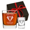 Szklanka whisky i kieliszek do wódki 50ml grawerem Prezent na Kawalerski