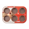 Forma do muffinek Blacha na 6 sztuk babeczek Rosata 26x18x3 cm Florina