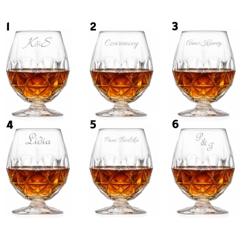 Szklanka kryształowa 530ml do Koniaku Brandy z Grawerem Twoje Imię Prezent