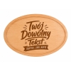 Owalna deska drewniana 32x18 cm z grawerem Napis Personalizowany prezent