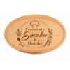 Owalna deska drewniana 32x18 cm z grawerem Napis Personalizowany prezent