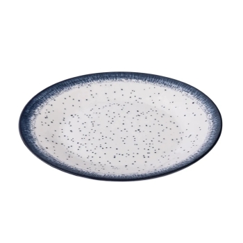 Talerz deserowy porcelanowy Altom Design Hello Blue rustykalny 19 cm