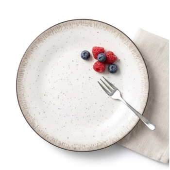Talerz deserowy porcelanowy Altom Design Hello Sand rustykalny 19 cm