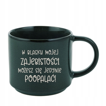Filiżanka Kubek ceramiczny ciemny 340ml z grawerem TWÓJ NAPIS IMIĘ Prezent