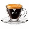 Szklana filiżanka do espresso 85 ml z grawerem personalizowany Prezent Logo