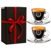 Zestaw 2 filiżanek do espresso 85ml z grawerem Twój Napis Prezent Logo