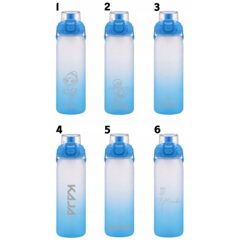 Bidon sportowy z grawerem Ustnik 850ml niebieski personalizowany z imieniem