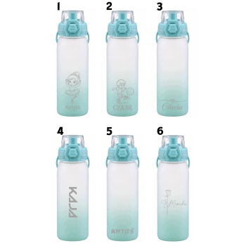 Bidon sportowy z grawerem Ustnik 850ml miętowy personalizowany z imieniem