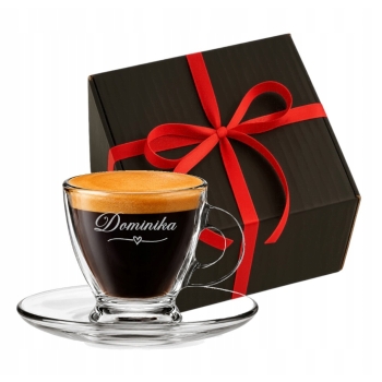Filiżanka do espresso z grawerem 85ml na Prezent w pudełku Imię Logo Tekst