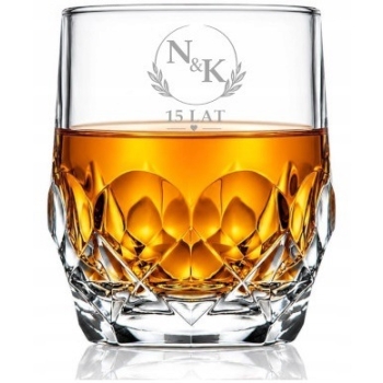 Zestaw 6 szklanek kryształowych do whisky 350ml Prezent Urodziny dla Niego