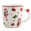 Kubek świąteczny porcelanowy z gwiazdką na uchu Święta 390 ml