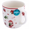 Kubek świąteczny porcelanowy z gwiazdką na uchu Święta 390 ml