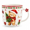 Kubek świąteczny porcelanowy z gwiazdką na uchu Misiu 390 ml