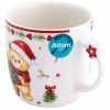 Kubek świąteczny porcelanowy z gwiazdką na uchu Misiu 390 ml