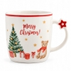 Kubek świąteczny porcelanowy z gwiazdką na uchu Prezenty 390 ml