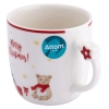 Kubek świąteczny porcelanowy z gwiazdką na uchu Prezenty 390 ml