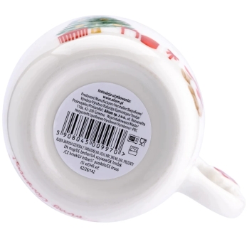Kubek świąteczny porcelanowy z gwiazdką na uchu Prezenty 390 ml